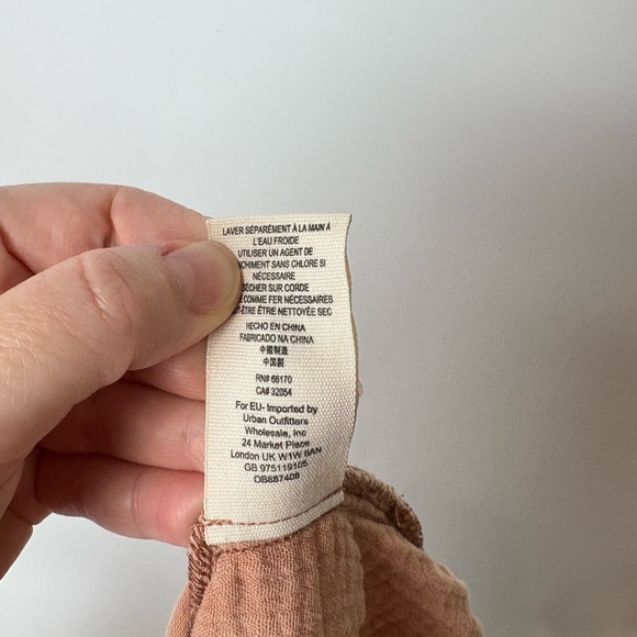 Free People All About the Feels Button Down Peach Top - Picture 8 of 8